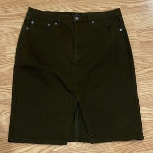 Banana Republic Dark Green Pencil Skirt